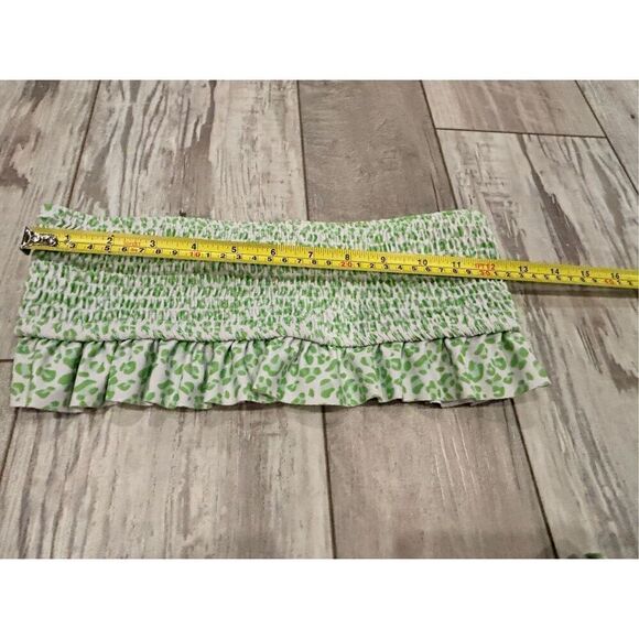 Lime green, cheetah, two-piece bikini, swimsuit, size S - Picture 3 of 11